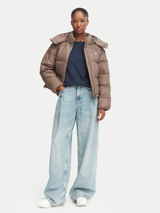 Calvin Klein Jeans Calvin Klein Jeans Пухено яке Essential LV047H500G Кафяв Relaxed Fit