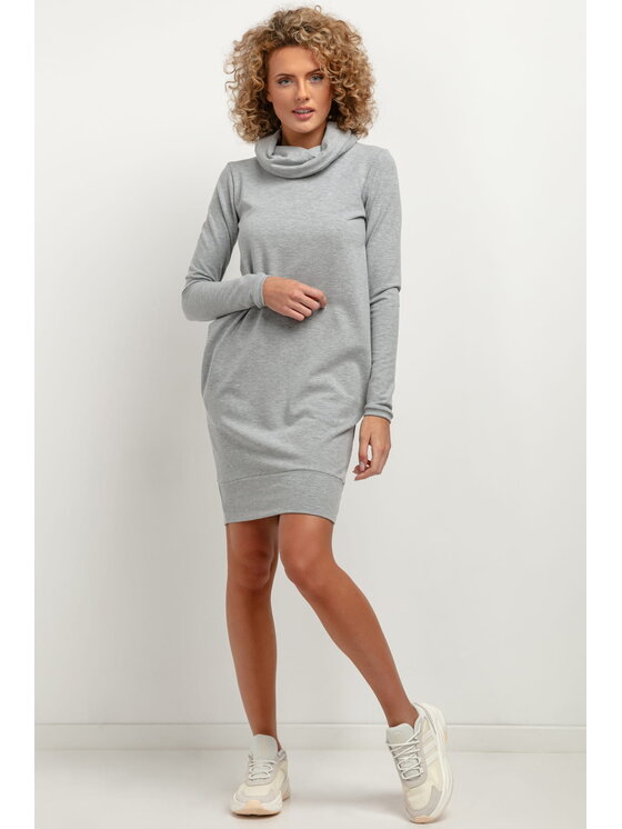 Tessita Tessita Každodenní šaty T376 Šedá Straight Fit