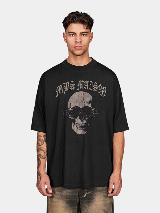 MADE BY SOCIETY MADE BY SOCIETY T-Shirt Feral OMEN - T17966 Czarny Basic Fit