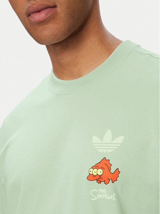 adidas adidas Тишърт Blinky Graphic LG5062 Зелен Oversize