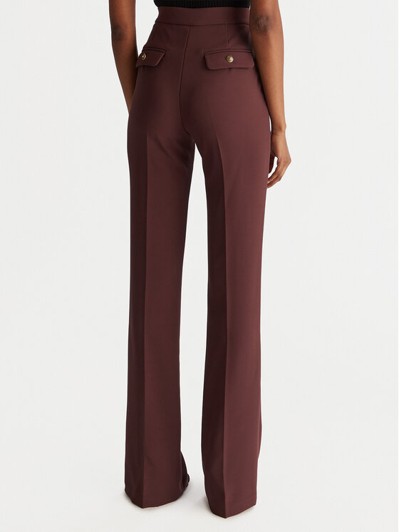 Elisabetta Franchi Elisabetta Franchi Stoffhose PA-141-57E2-V420 Dunkelrot Regular Fit