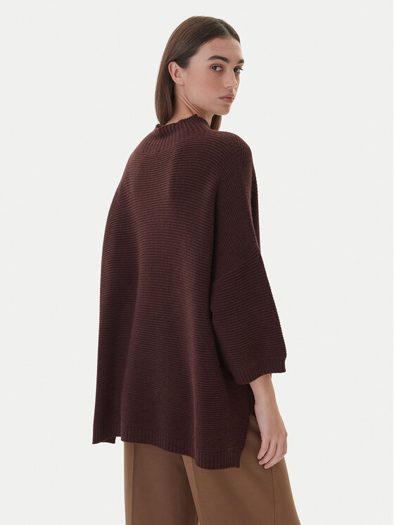 Kontatto Kontatto Sveter 3M0848C Hnedá Relaxed Fit