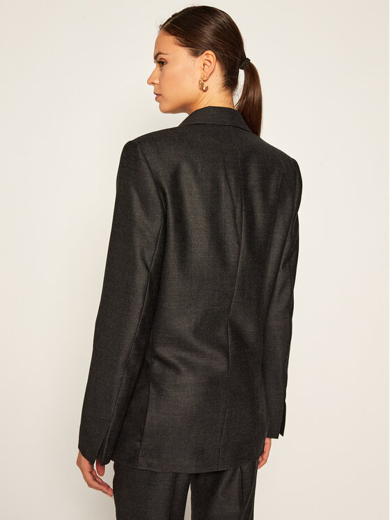 Victoria Victoria Beckham Victoria Victoria Beckham Σακάκι Button 2420WJK002009A Γκρι Regular Fit