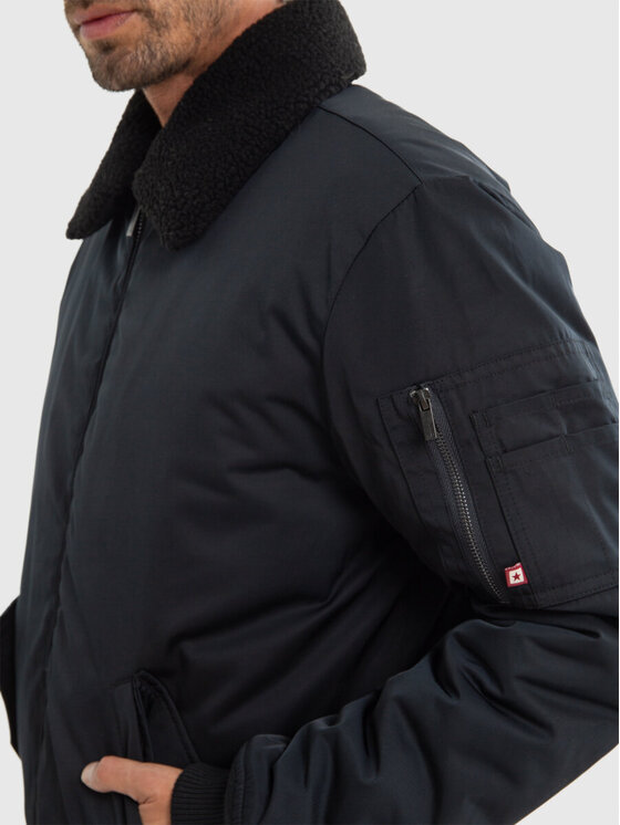 BIG STAR BIG STAR Kurtka bomber DEKSEB_906_130 Czarny Classic Fit