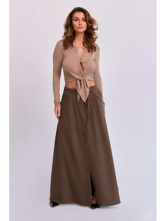 MANDRAGORA MANDRAGORA Blusa Wiskozowa Parfo Beige Flexible Fit
