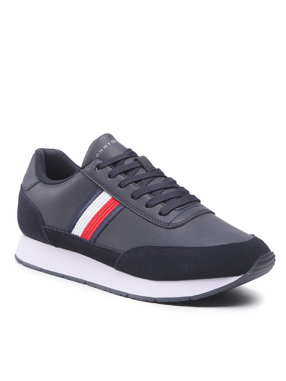 Tommy Hilfiger Tommy Hilfiger Sneakersy Core Eva Runner Corporate Lea FM0FM04397 Tmavomodrá