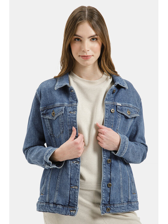 Cross Jeans Cross Jeans Kurtka jeansowa B 608-027 Niebieski