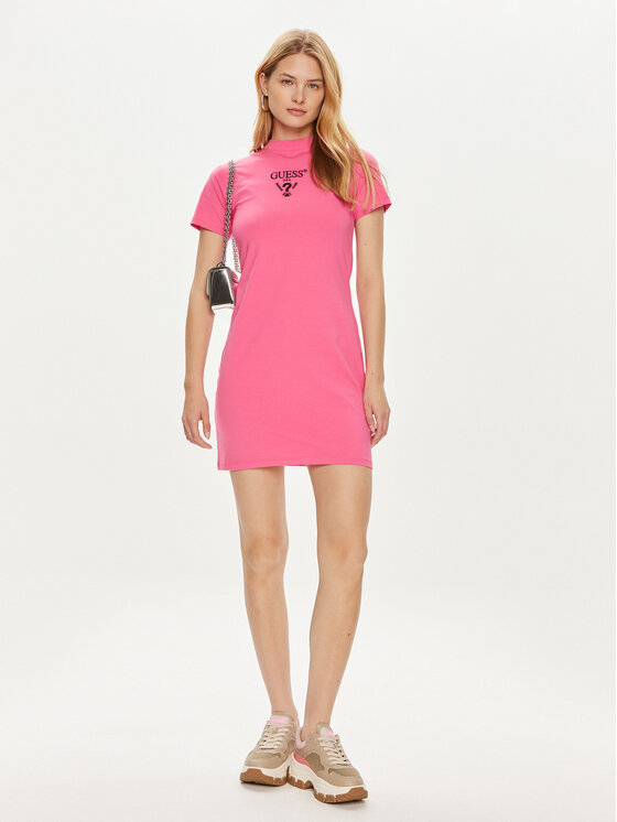 Guess Guess Повсякденна сукня V4YK02 KCDH1 Рожевий Regular Fit