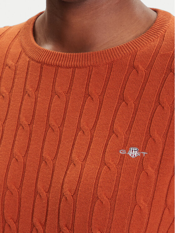 Gant Gant Пуловер 4800100 Кафяв Slim Fit