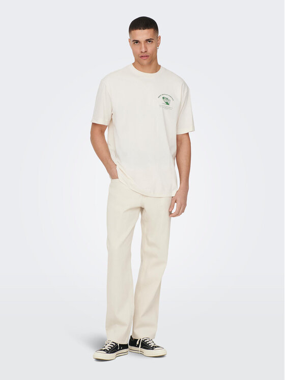 Only & Sons Only & Sons Blugi 22025917 Alb Loose Fit