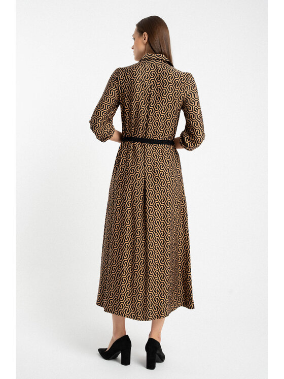 CLICK CLICK Každodenní šaty 60-6152 Zlatá Regular Fit