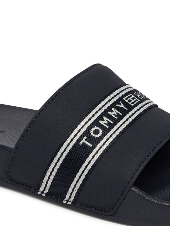 Tommy Hilfiger Tommy Hilfiger Pantoletten Logo Tape Webbing FW0FW09359 Dunkelblau