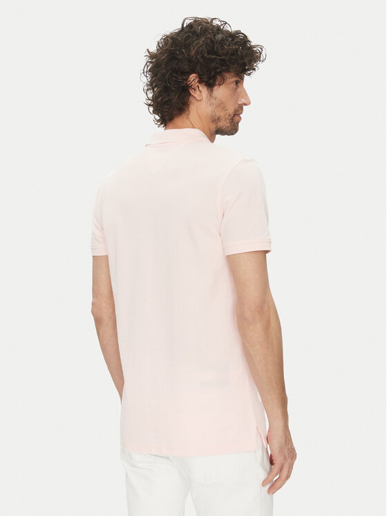 Tommy Jeans Tommy Jeans Тениска с яка и копчета DM0DM20676 Розов Slim Fit