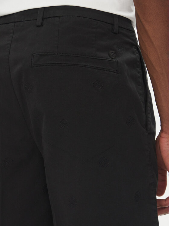 BOSS BOSS Bavlnené šortky C-Karlos 50540597 Čierna Regular Fit