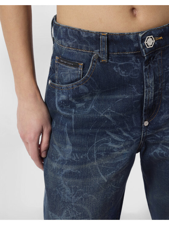 PHILIPP PLEIN PHILIPP PLEIN Džínsy 29755 Čierna Straight Fit