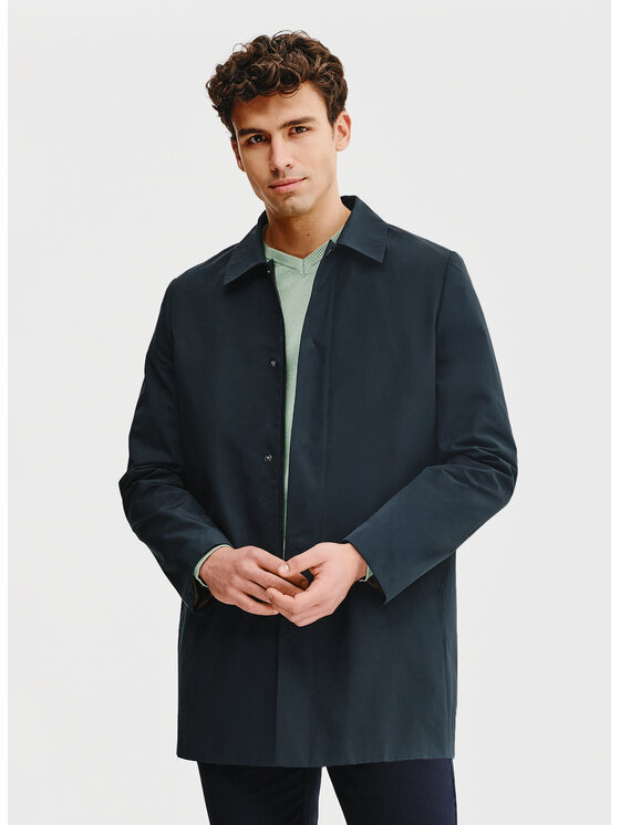 Pako Lorente Pako Lorente Płaszcz przejściowy P25SP-7X-002 Granatowy Classic Fit