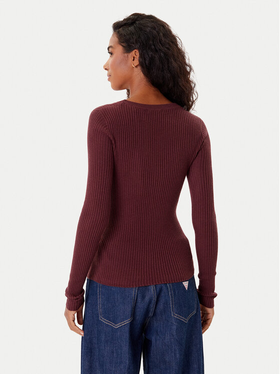 Guess Guess Strickjacke W5BR16 Z3OW2 Dunkelrot Slim Fit