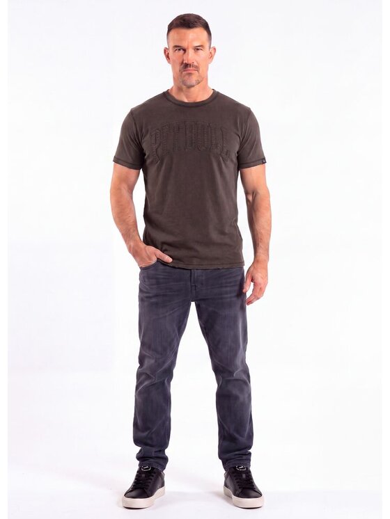 PITBULL PITBULL T-Shirt NORTON APP Brązowy Regular Fit