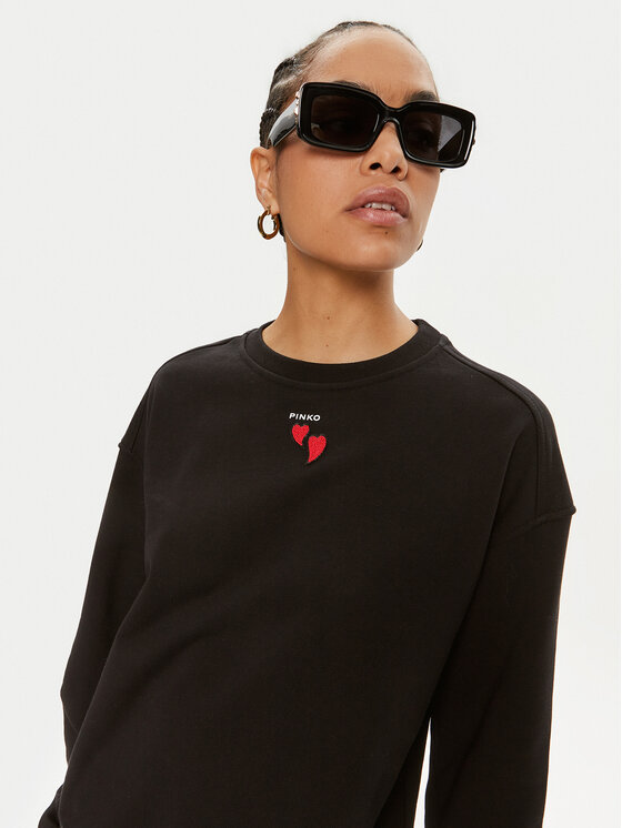 PINKO Pinko Majica dugih rukava Nella 102199 A1TM Crna Regular Fit