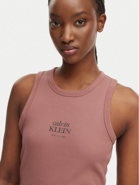 Calvin Klein Jeans Calvin Klein Jeans Top LV047F239G Svetlo hnedá Slim Fit