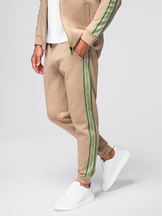 Ombre Ombre Komplet dresowy Z113 Brązowy Regular Fit