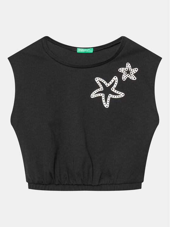 United Colors Of Benetton United Colors Of Benetton Marškinėlių ir šortų komplektas 3096CK007 Juoda Regular Fit