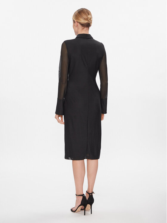 DKNY DKNY Igapäevane kleit DD3KP370 Must Slim Fit