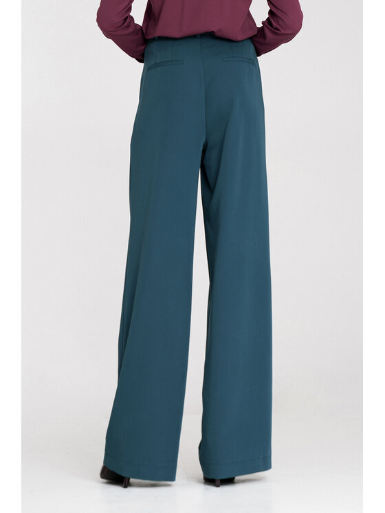 NIFE NIFE Dámské kalhoty SD122 Zelená Wide Leg