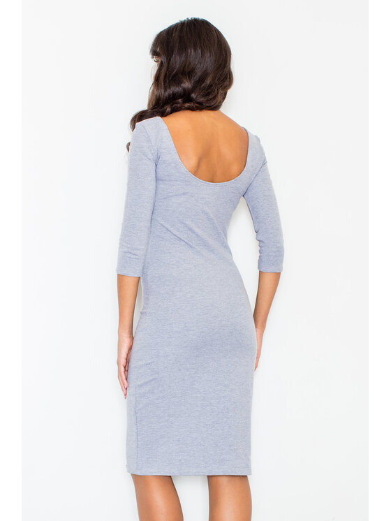 FIGL FIGL Sukienka M301 Szary Regular Fit