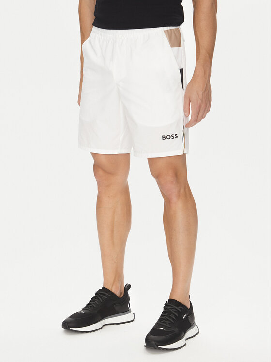 BOSS BOSS Spordišortsid S_T-Match 50541370 Valge Regular Fit