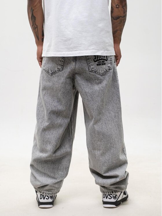 Jigga Wear Jigga Wear Jeansy Szerokie luźne lata 90 Y2K 130750 Szary Baggy Fit