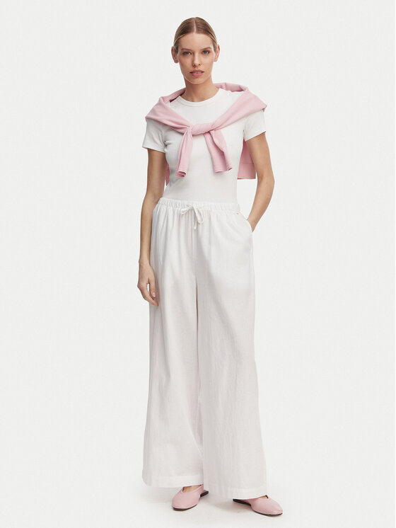 Tommy Hilfiger Tommy Hilfiger Текстилни панталони UW0UW06431 Бял