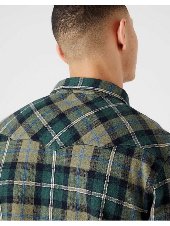 Wrangler Wrangler Camicia WESTERN SHIRT Verde Regular Fit