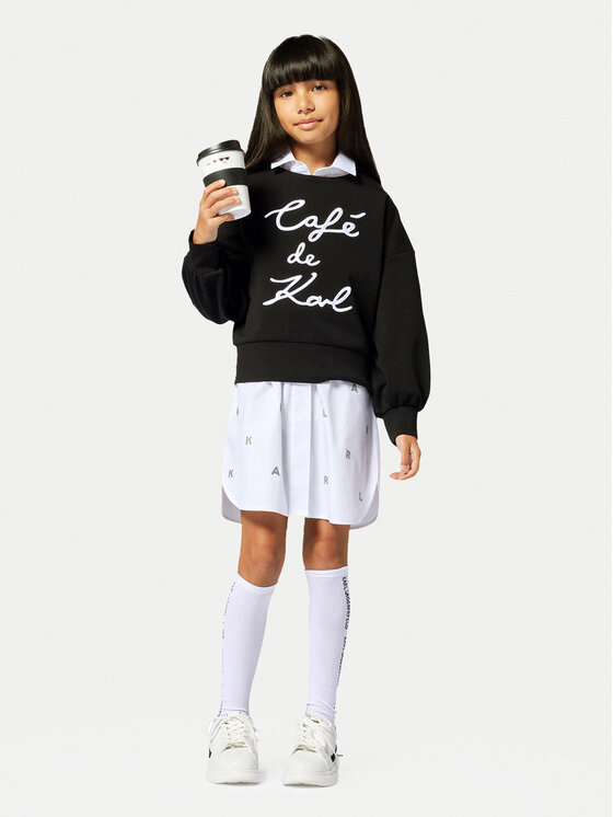 Karl Lagerfeld Kids Karl Lagerfeld Kids Суитшърт Z30473 D Черен Regular Fit
