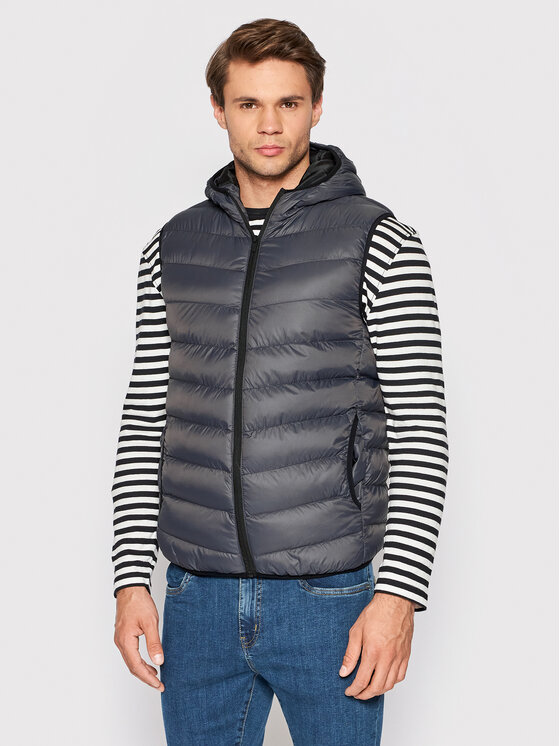 Brave Soul Vestă elegantă MJK-BLACKBURN Gri Regular Fit