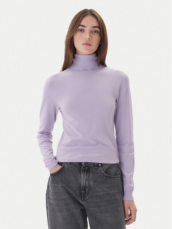 Kontatto Kontatto Rollkragenpullover 3M0824C Violett Regular Fit