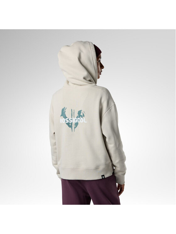 Rossignol Rossignol Bluza W Waterfall Relax Hoodie Srebrny Relaxed Fit