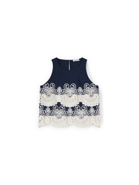 Motivi Motivi Blusa 2065Q001972N034 Blu Boxy Fit
