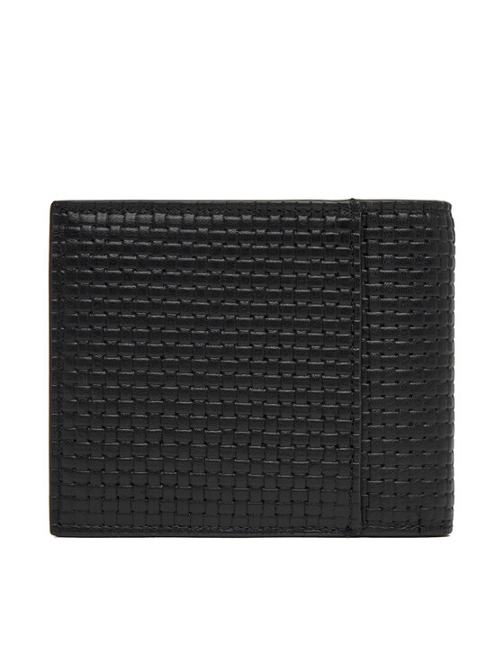Calvin Klein Calvin Klein Portofel Embossed Woven Billfold W/ Coin LV04D1125G Negru