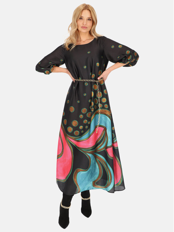 L’AF L’AF Sukienka codzienna Loretta Czarny Regular Fit