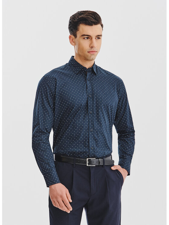 Pako Lorente Pako Lorente Koszula P25WN-1X-031 Granatowy Regular Fit