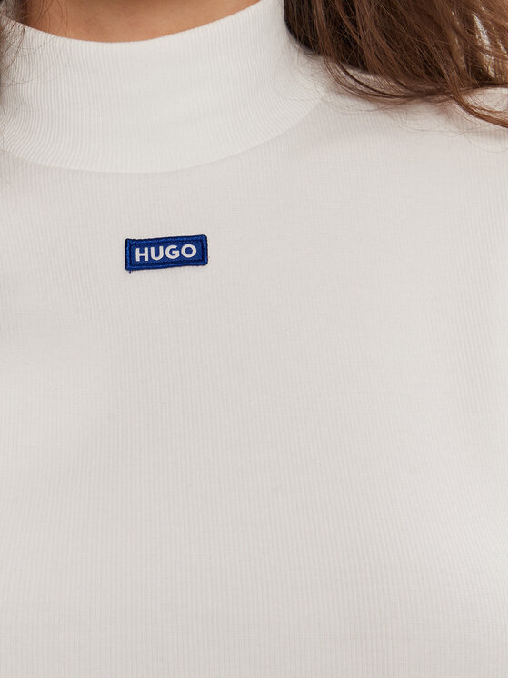 HUGO Hugo Rollkragenpullover 50525318 Weiß Regular Fit
