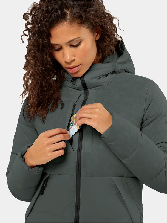 Jack Wolfskin Jack Wolfskin Зимно яке Wandermood Down Jkt 1207321 Зелен Regular Fit
