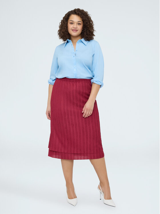 Fiorella Rubino Fiorella Rubino Spódnica midi 1007L000527N026 Bordowy Regular Fit