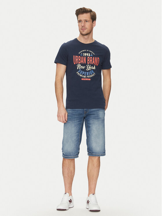 Blend Blend Kratke traperice 20713328 Plava Relaxed Fit