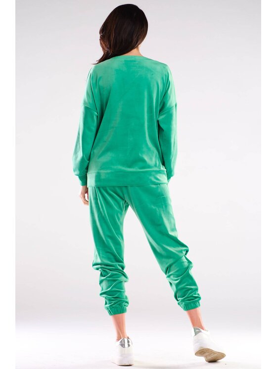 Awama Awama Bluza A410 Zielony Basic Fit