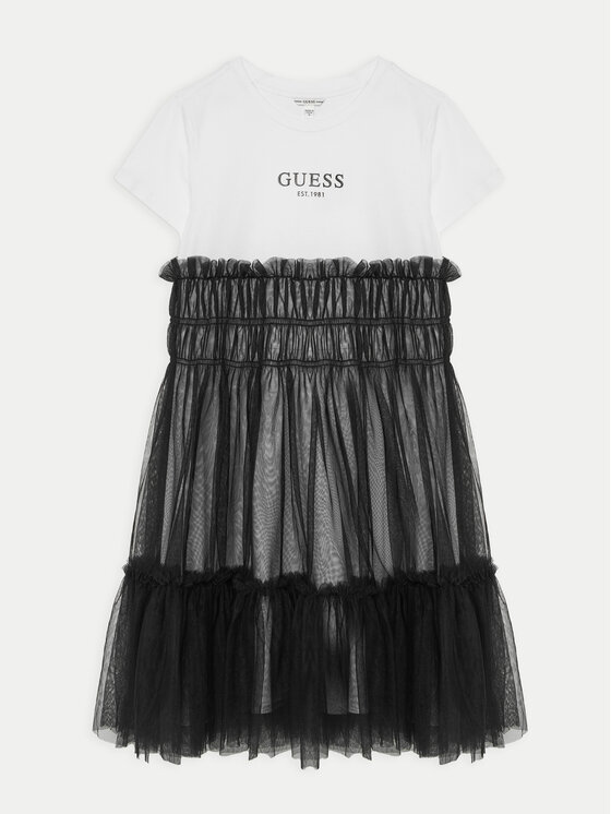 Guess Guess Každodenní šaty J5RK18 K6YW0 Černá Regular Fit