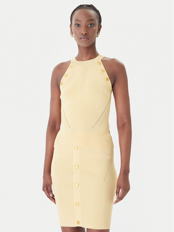 Guess Guess Džemperis G6GR10 Z0625 Dzeltens Regular Fit