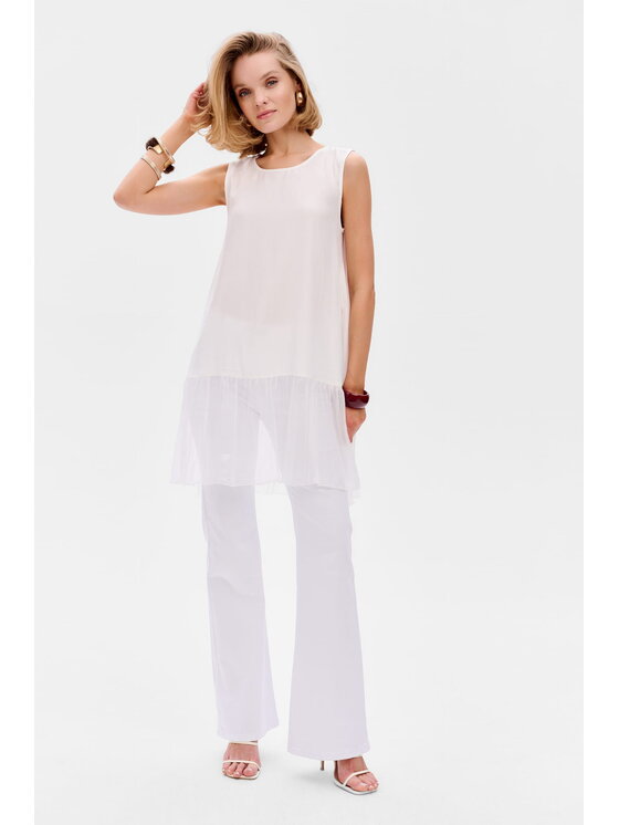 blue shadow blue shadow Tunika Evi Écru Regular Fit
