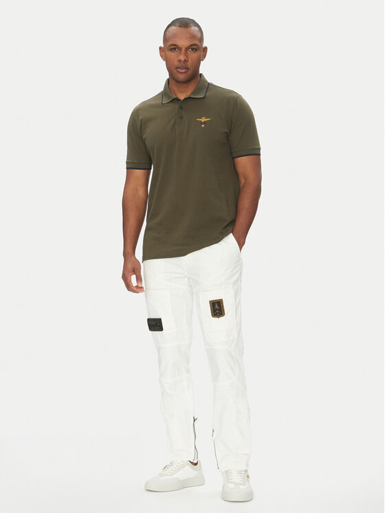 Aeronautica Militare Aeronautica Militare Spodnie materiałowe 251PA1387CT1493 Biały Regular Fit